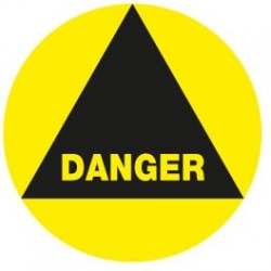 Danger rond noir