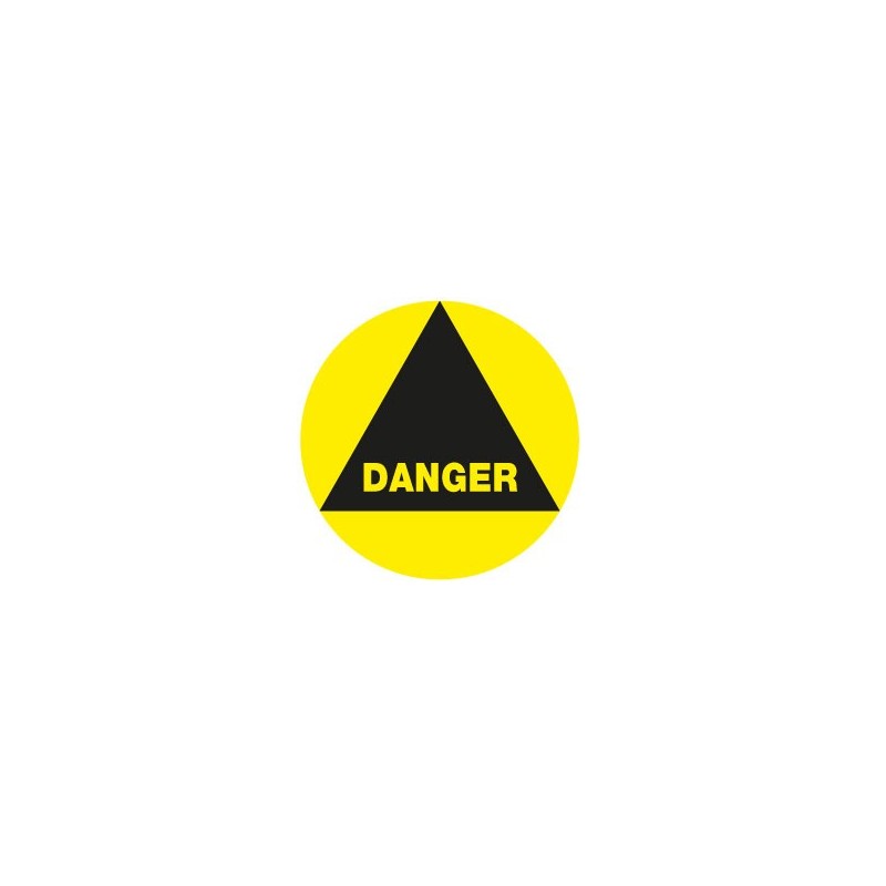Danger rond noir