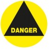 Danger rond noir