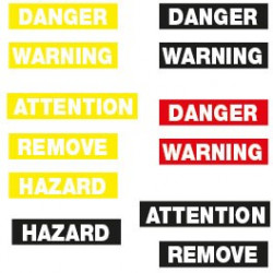 Danger découpé sur fond couleur