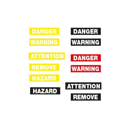 Danger découpé sur fond couleur