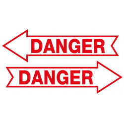 Danger fleche ligne