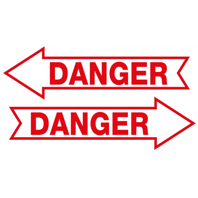Danger fleche ligne