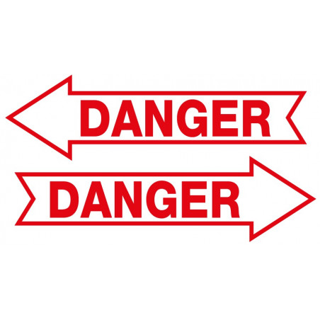 Danger fleche ligne