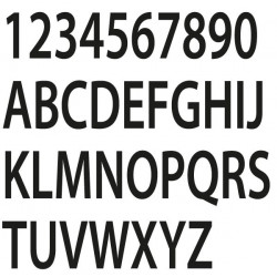 Lettres tissu adhesif noir