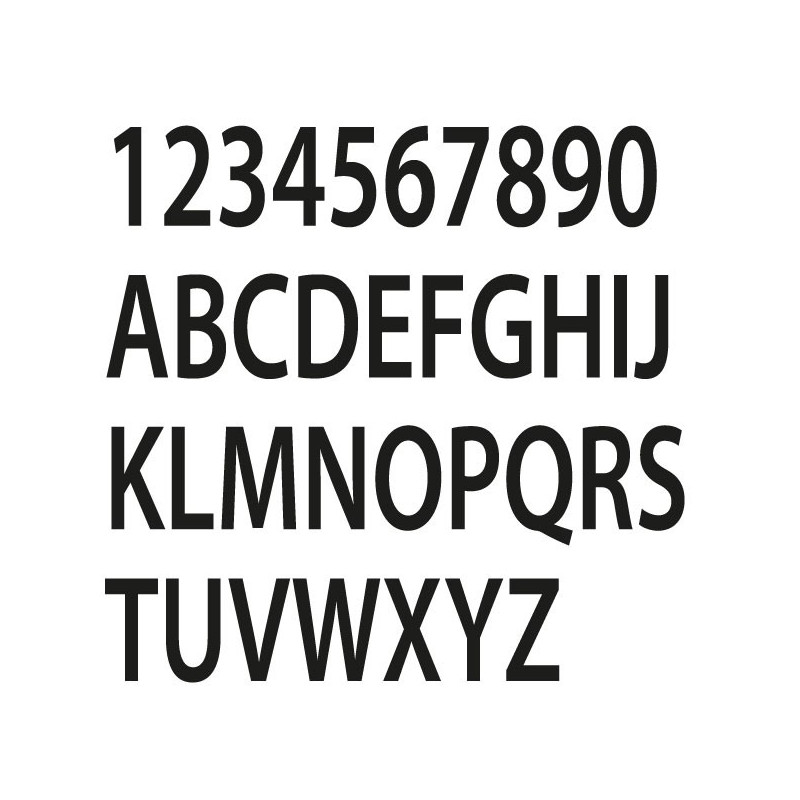 Lettres tissu adhesif noir