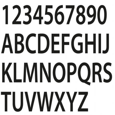 Lettres tissu adhesif noir