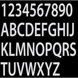 Lettres tissu adhésif blanc