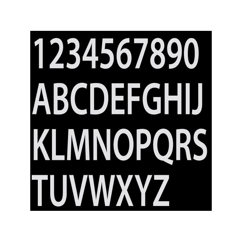 Lettres tissu adhésif blanc